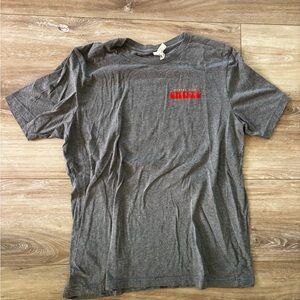 Charcoal Gray Kansas City Chiefs Tee with Red Graphic